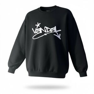 Vandal graffiti logo crewneck sweatshirt, cotton blend, size small